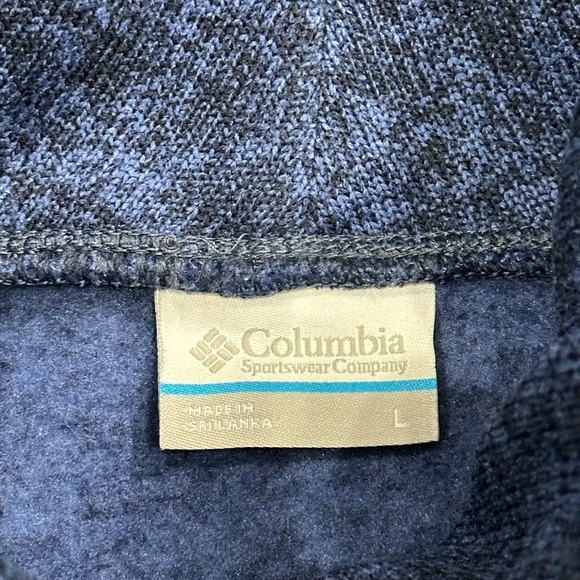 Women’s Columbia Large 12 - 14 Turtleneck Funnel Neck Navy Long Sleeve NWOT - Picture 7 of 8